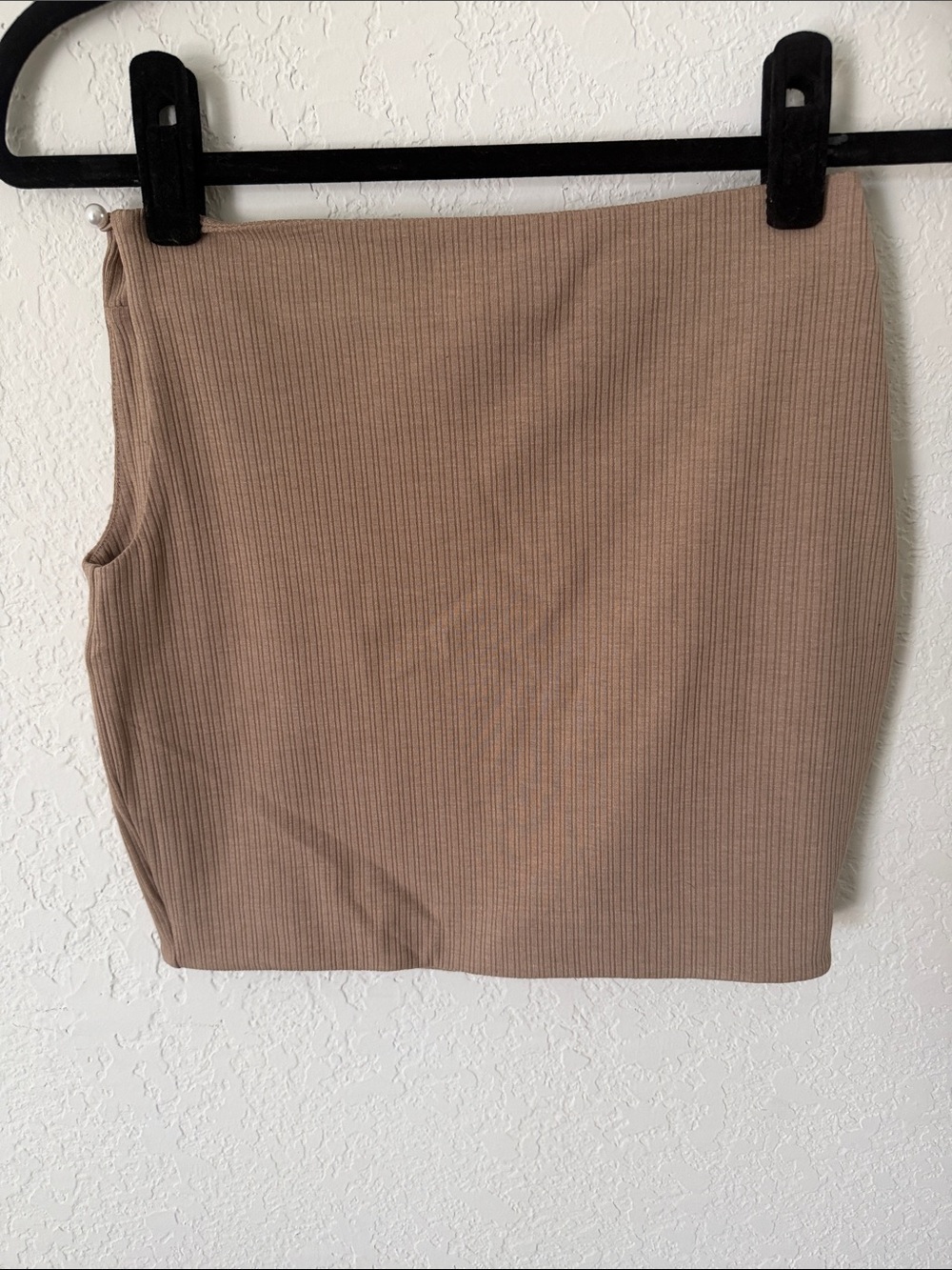 Hours Women’s Ribbed Tan Mini Skirt